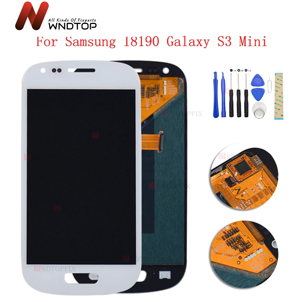 

ЖК-дисплей для Samsung Galaxy S3 Mini, сенсорный экран I8190 i8195 i8200, ЖК-дисплей в сборе, запасные части для Samsung S3Mini LCD
