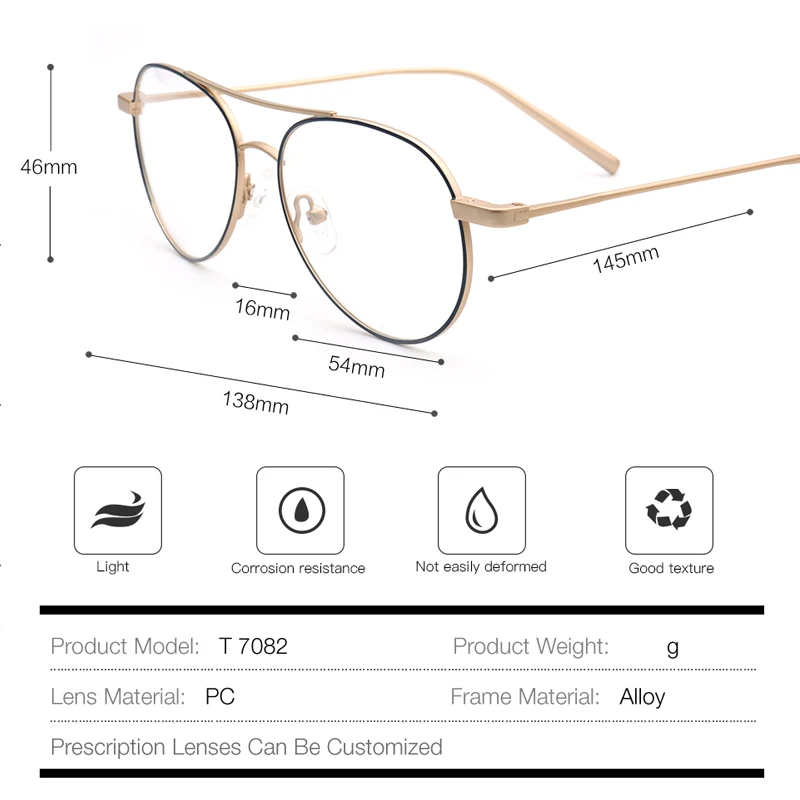 Металлическая оправа для очков MUZZ модная мужская близорукости новая Женская