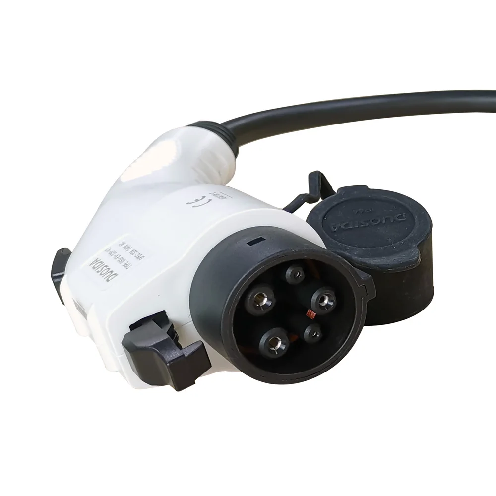 16A 32A EV адаптер J1772 тип 1 к Тип 2 IEC62196 зарядный кабель длиной 0 5 метра для удлинения