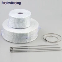 motorcycle exhaust thermal exhaust tape fiberglass heat shield tape cloth roll with stainless ties header heat wrap
