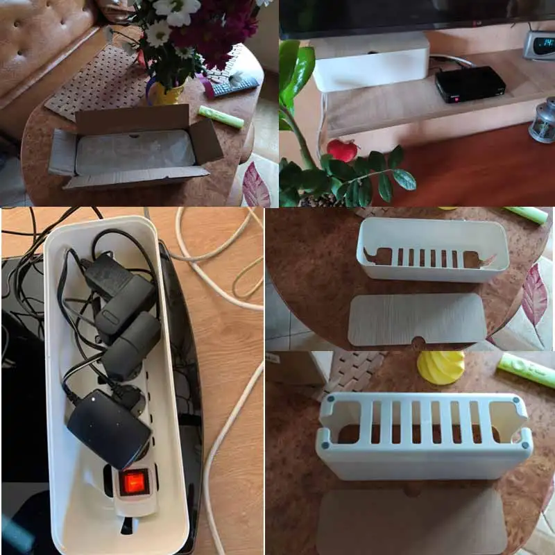 Ящик для хранения кабеля чехол с удлинителем и защитой от пыли зарядного