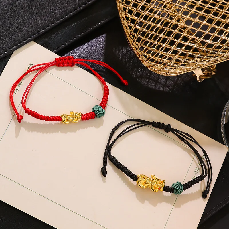 

Fashion hand-woven red rope transit bracelet new all-match female jewelry hot sale