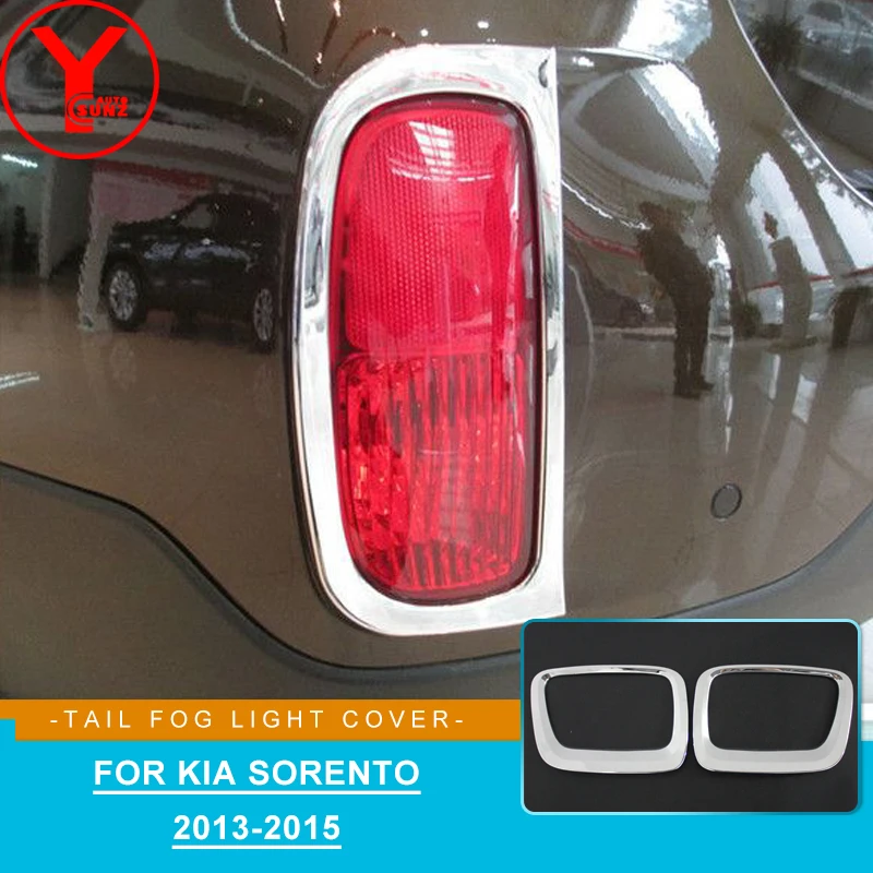 

Rear Fog Light Cover Frame For Kia Sorento 2013 2014 2015 YCSUNZ Car Styling Chrome Tail Back Fog Lamp Trim Overlay Molding