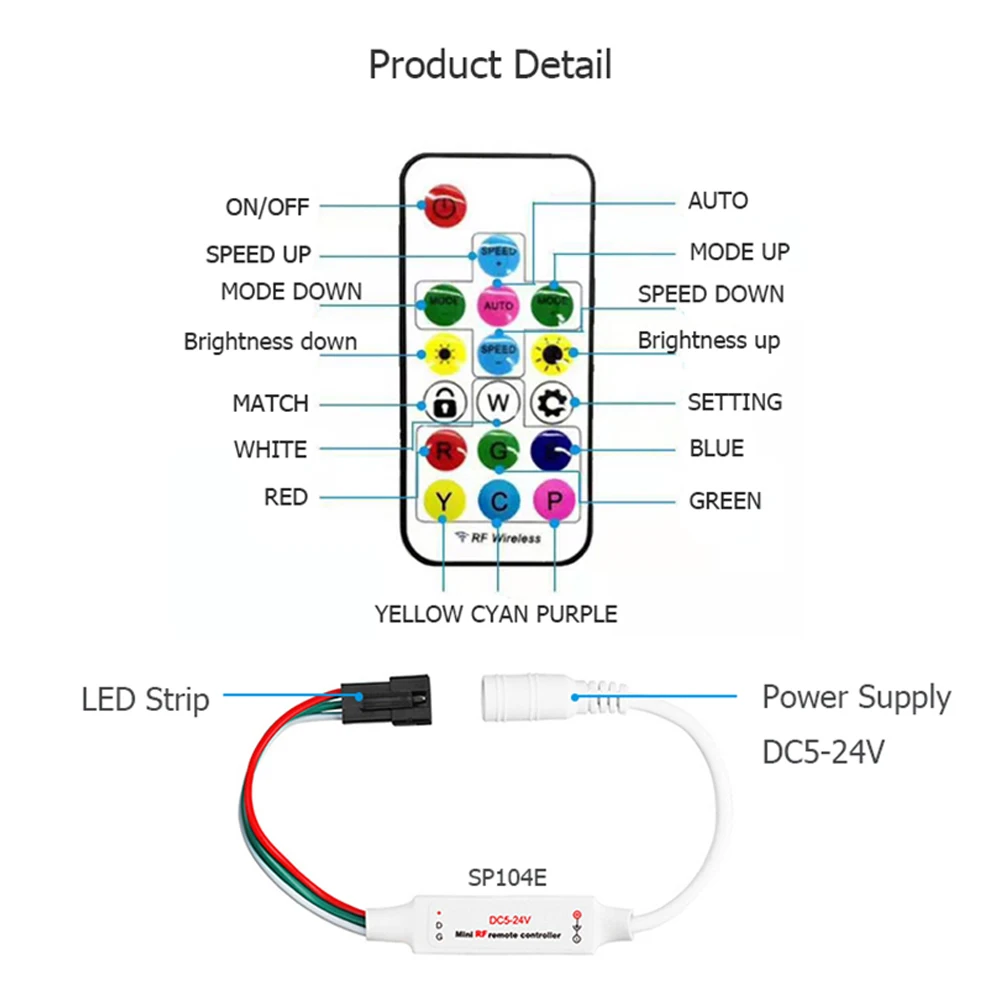 LED контроллер для пикселей WS2811 WS2812B SK6812 1903|Контролеры RGB| |