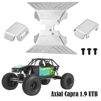chassis stainless steel skid plate armor front rear axle differential protector for 110 rc crawler axial capra 1 9 utb axi03004