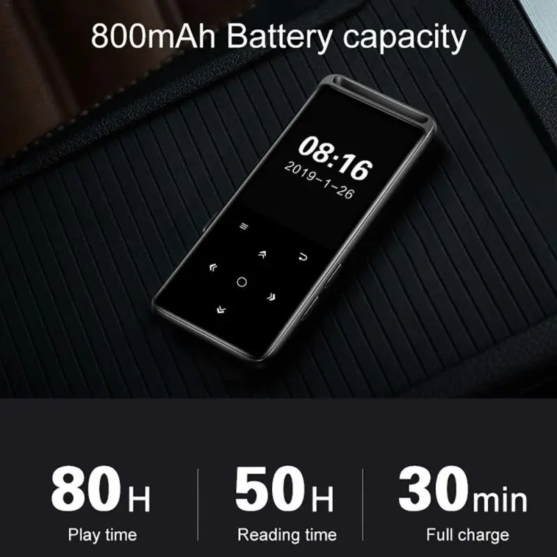 

For BENJIE M6 Bluetooth 5.0 Lossless MP3 Player Portable HiFi Audio Player With FM Radio E-Book Voice Recorder MP3 Music Player