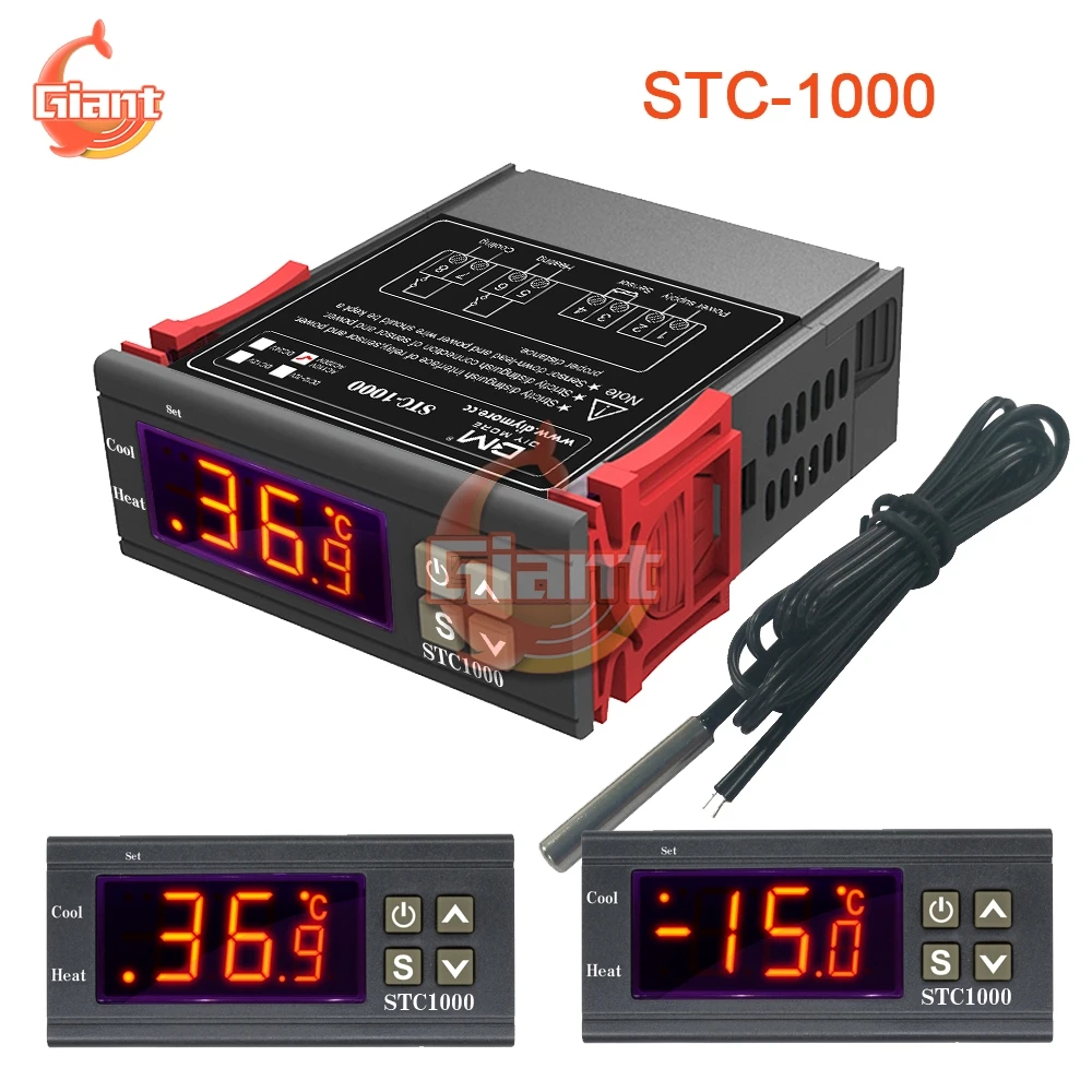 STC 1000 цифровой термостат регулятор температуры терморегулятор реле нагрева