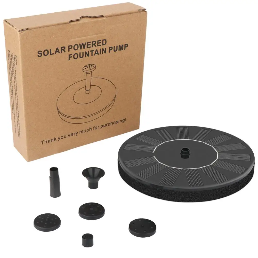 Водяной фонтан на солнечной батарее уличный насос пруд для ванны с птицами