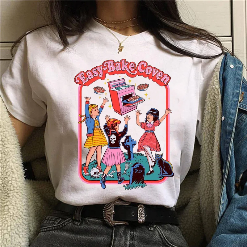 

Summer Tshirt Satan Demon Grim Reaper Harajuku Sexy Top Women T Shirt Funny Satanism Hell Evil Spirit Skull T- Shirt Female Girl