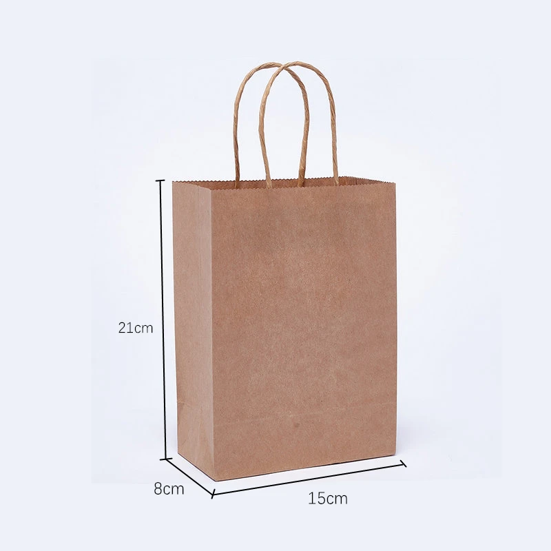 Bolsa de regalo port&aacute;til de 30 piezas, bolsa de papel Kraft para dulces, regalo de fiesta-5