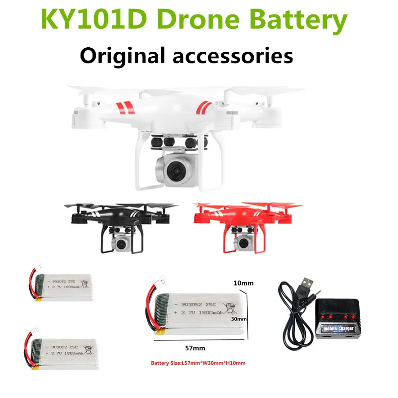 

KY101D Drone Spare Battery 3.7V 1800 mAh Battery Flight 18 Minute KY101D Quadcopter Drones Spare Parts 4 in 1 Charger