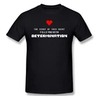 Черная футболка Undertale-determment, Мужская футболка Undertale, футболки с коротким рукавом