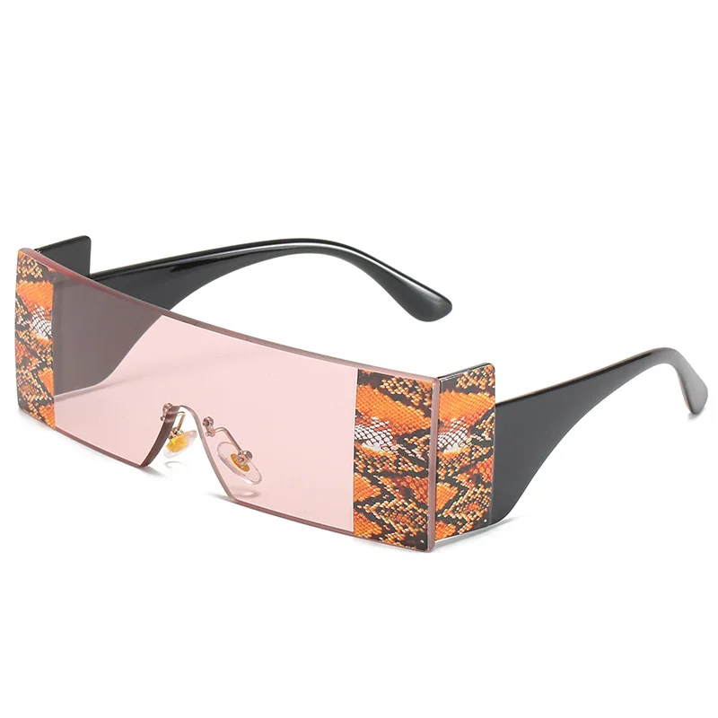 

Rimless Oversized Square Sunglasses Women Fashion Brand Designer Flat Big Sun Glasses Female One Piece Travel Gafa De Sol Uv400