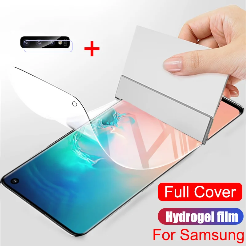 Полное покрытие Защитная Гидрогелевая пленка для Samsung Galaxy a50 a71 a51 a70 Note 8 9 10 20 Ultra s8 s9