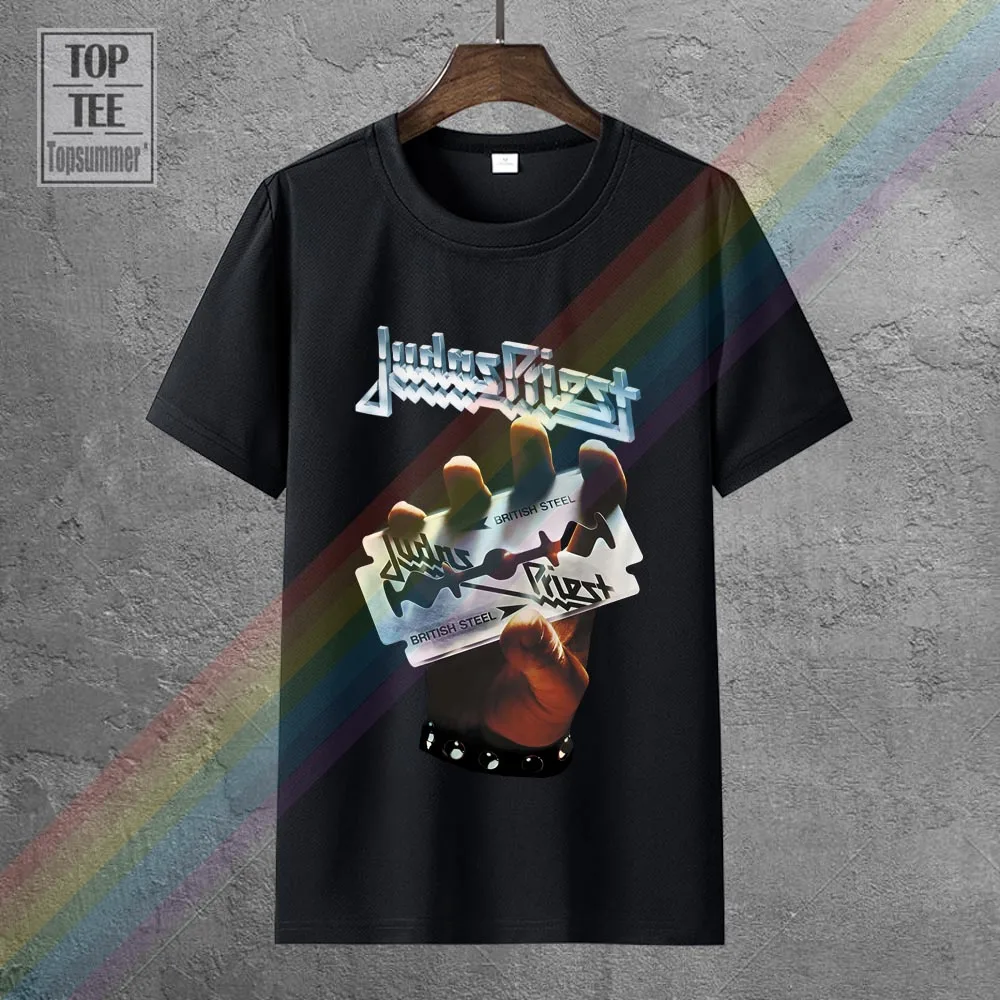 

Judas Priest British Steel 30th Anniversary T-Shirts Punk Rock Tshirt Hippie Goth Woman Top Men'S Tee Shirt Gothic Emo T-Shirt