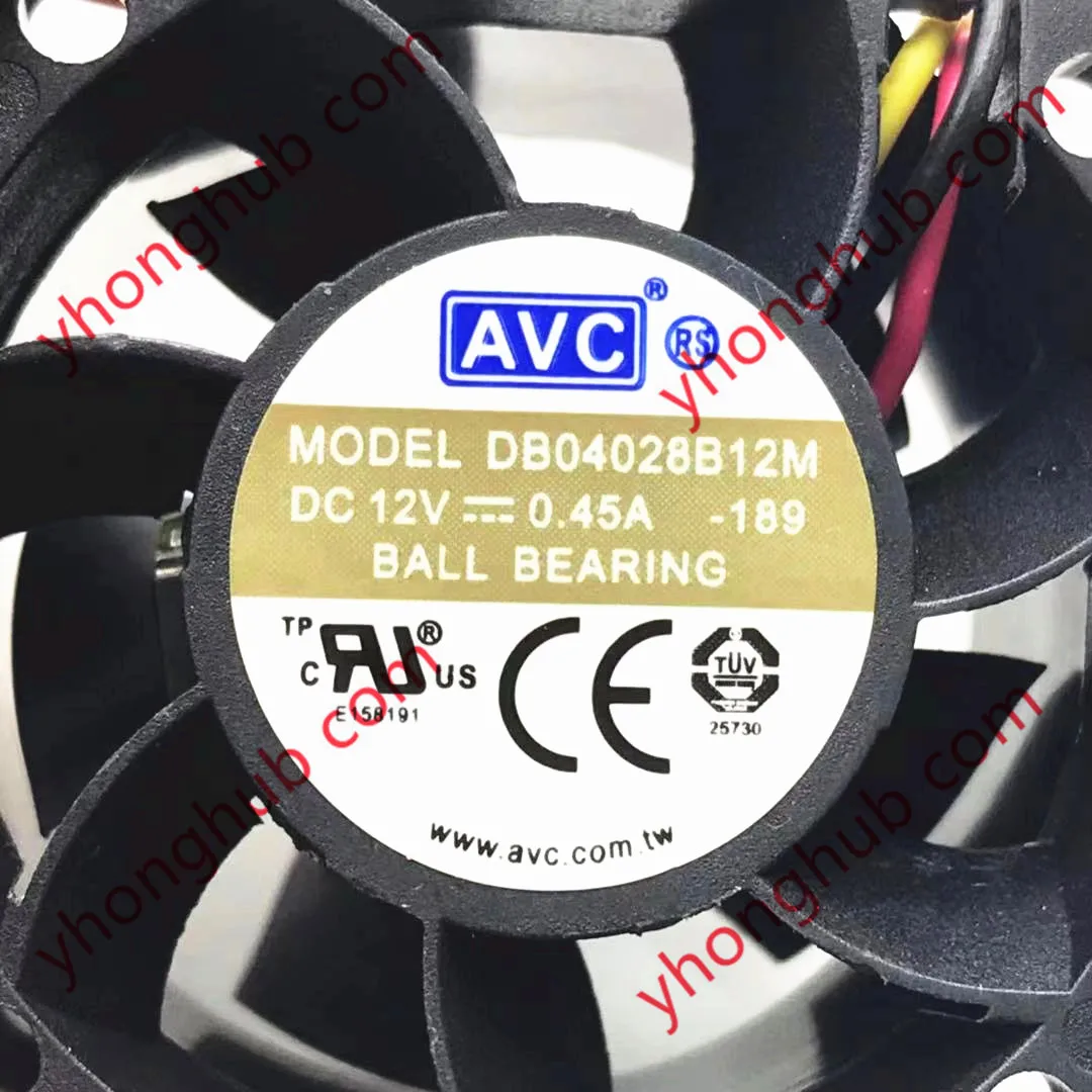 Вентилятор охлаждения сервера AVC DB04028B12M 189 12 В постоянного тока 0 45 А 3-проводной