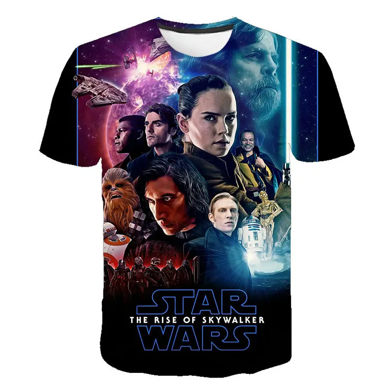 Футболка с 3D рисунком из &quotЗвездных Войн&quot The Rise of Skywalker для мужчин женщин и детей