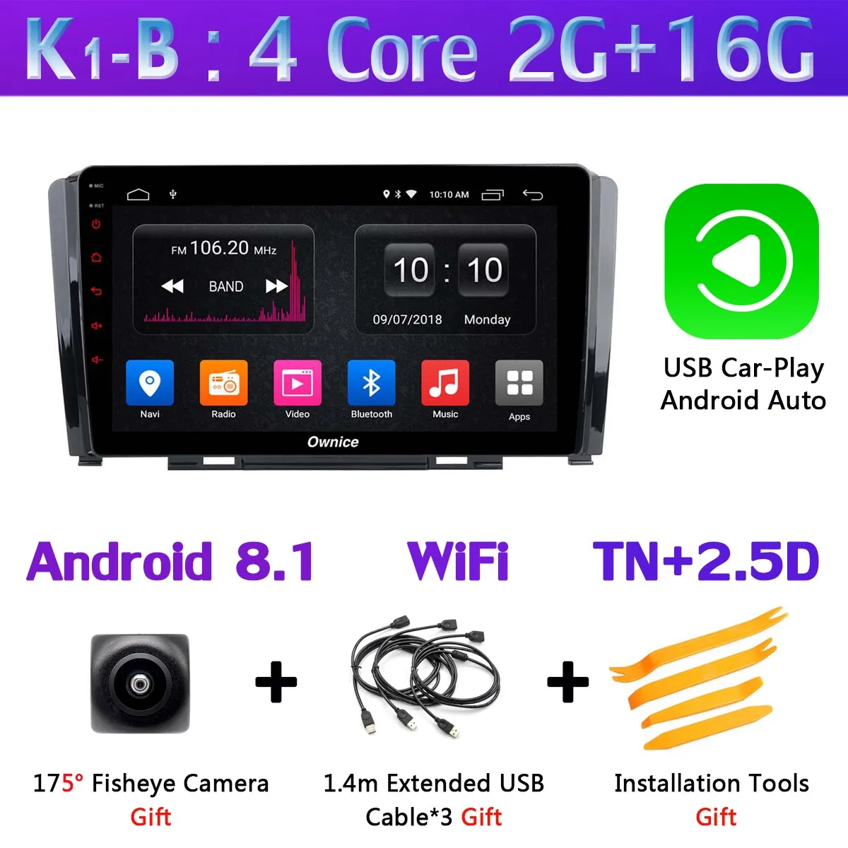 K1-B-CarPlay Ownice K1 K3 K5 K6 автомобильный dvd-плеер для Great Wall Hover Haval H6 2009- Автомобильный gps Радио DSP CarPlay стерео 360 ° панорамный - Цвет: K1-B-CarPlay