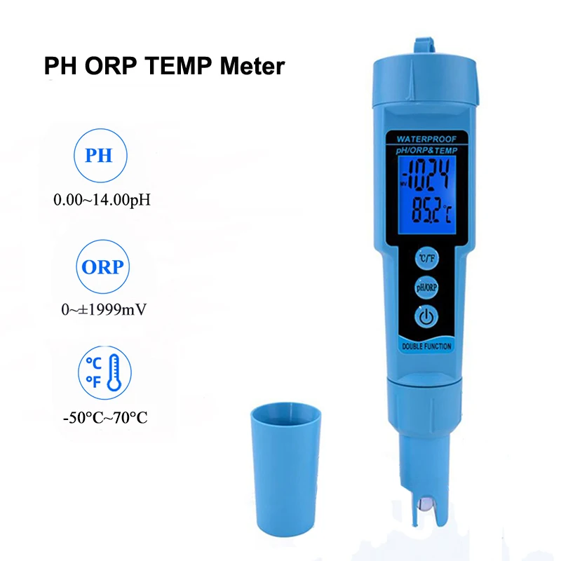 Цифровой 3 в 1 PH ORP Температура метр ручка Тип ОВП анализатор бассейн Аквариум пить