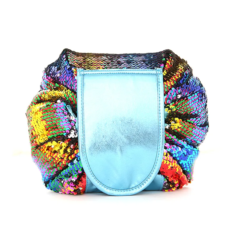

Mermaid sequin bag lazy cosmetic bag fashion drawstring storage bag ZD