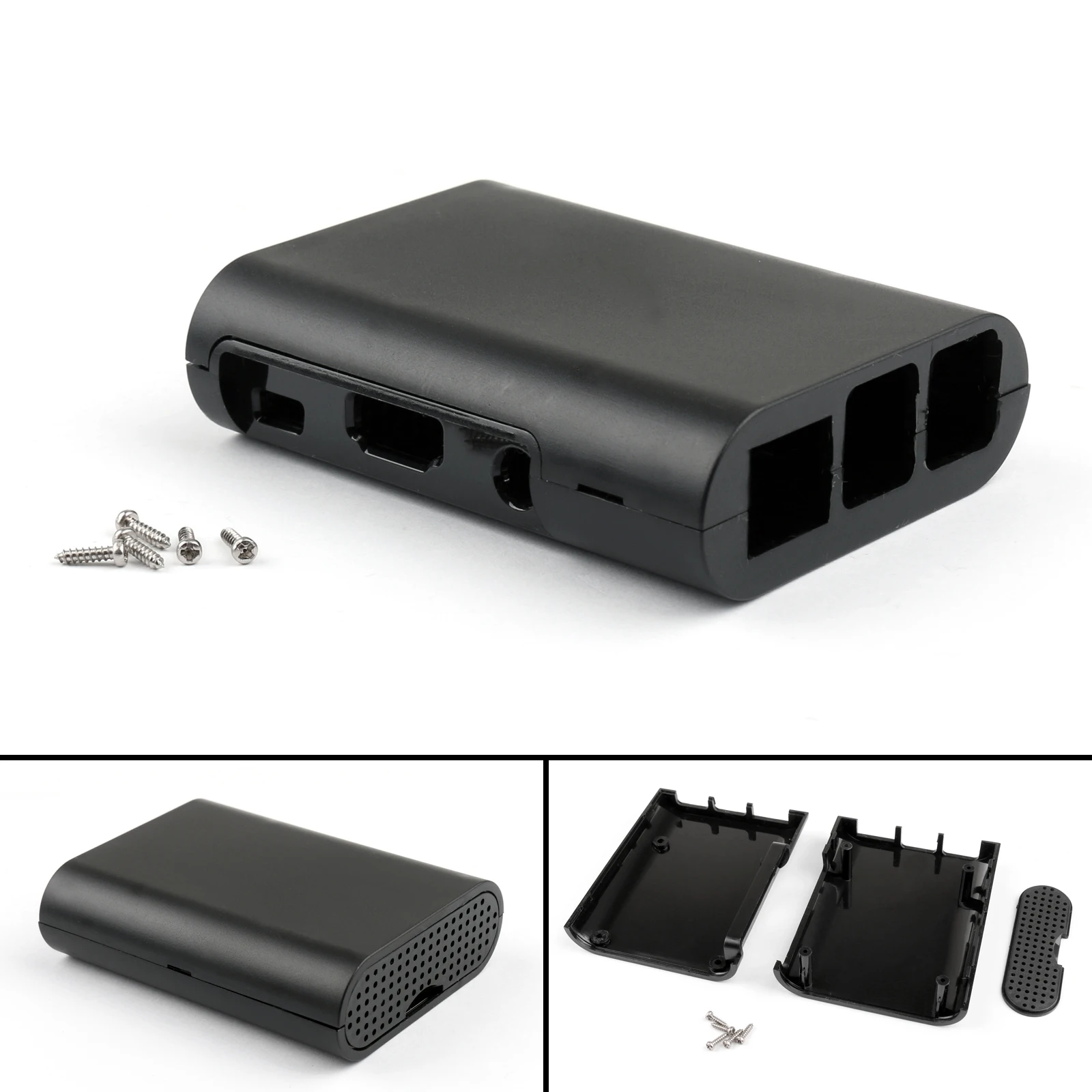 Чехол для Raspberry Pi 3 2 + USB кабель зарядки алюминиевый теплоотвод кнопка
