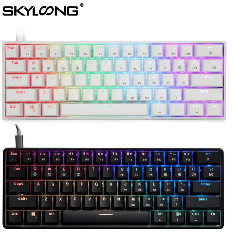 Беспроводная игровая Механическая Bluetooth клавиатура SK61 GK61 61Key USB Проводная