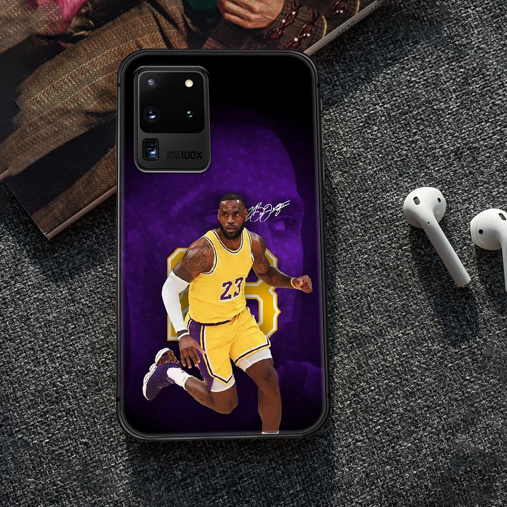 

james basketball star 23 Phone Case Cover Hull For Samsung Galaxy S 7 8 9 10 e 20 FE edge uitra plus Note 9 10 20 black Prime