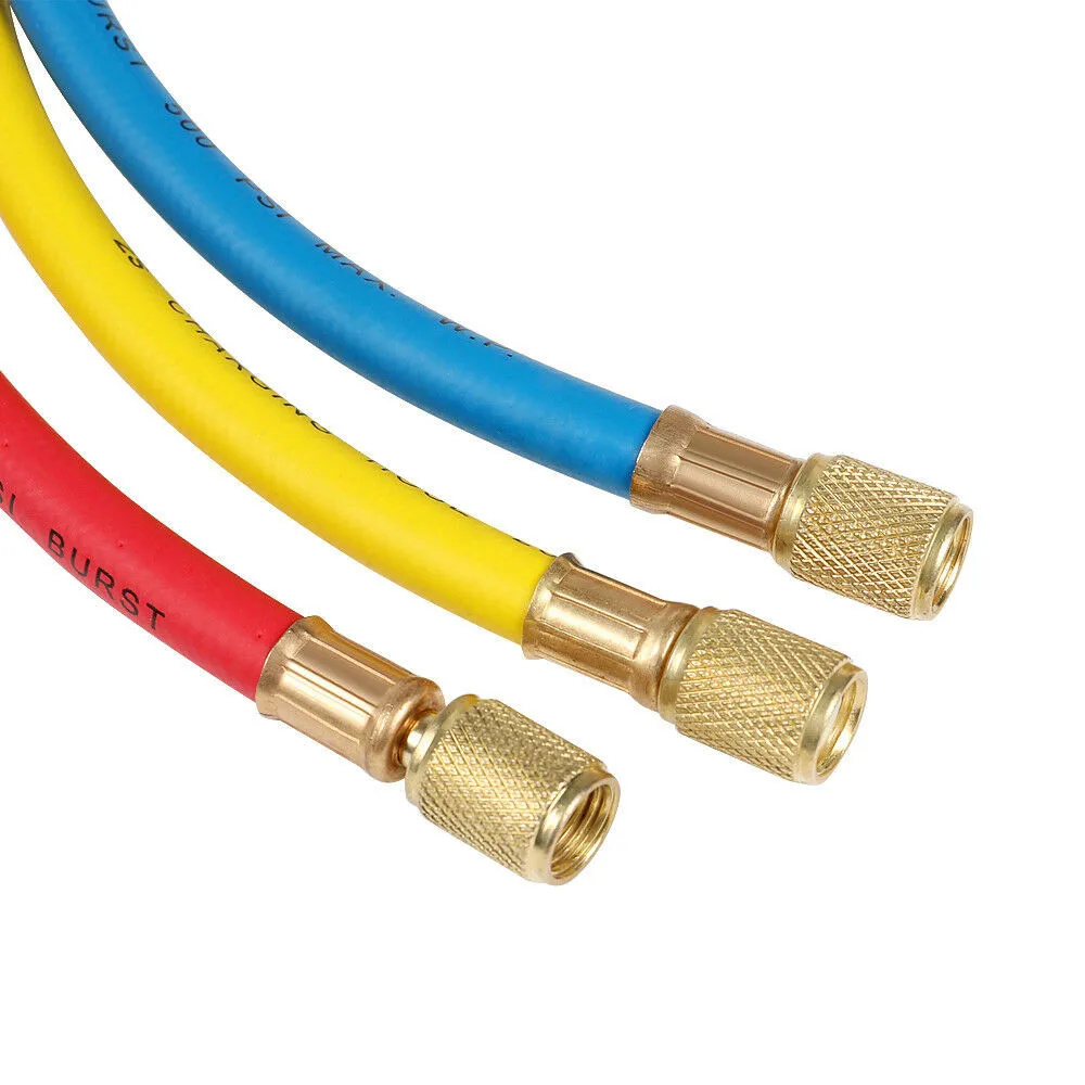 

R12 шланги для зарядки R134a R22 1/4 \ "R502 3 шт. сменный хладагент 5 футов