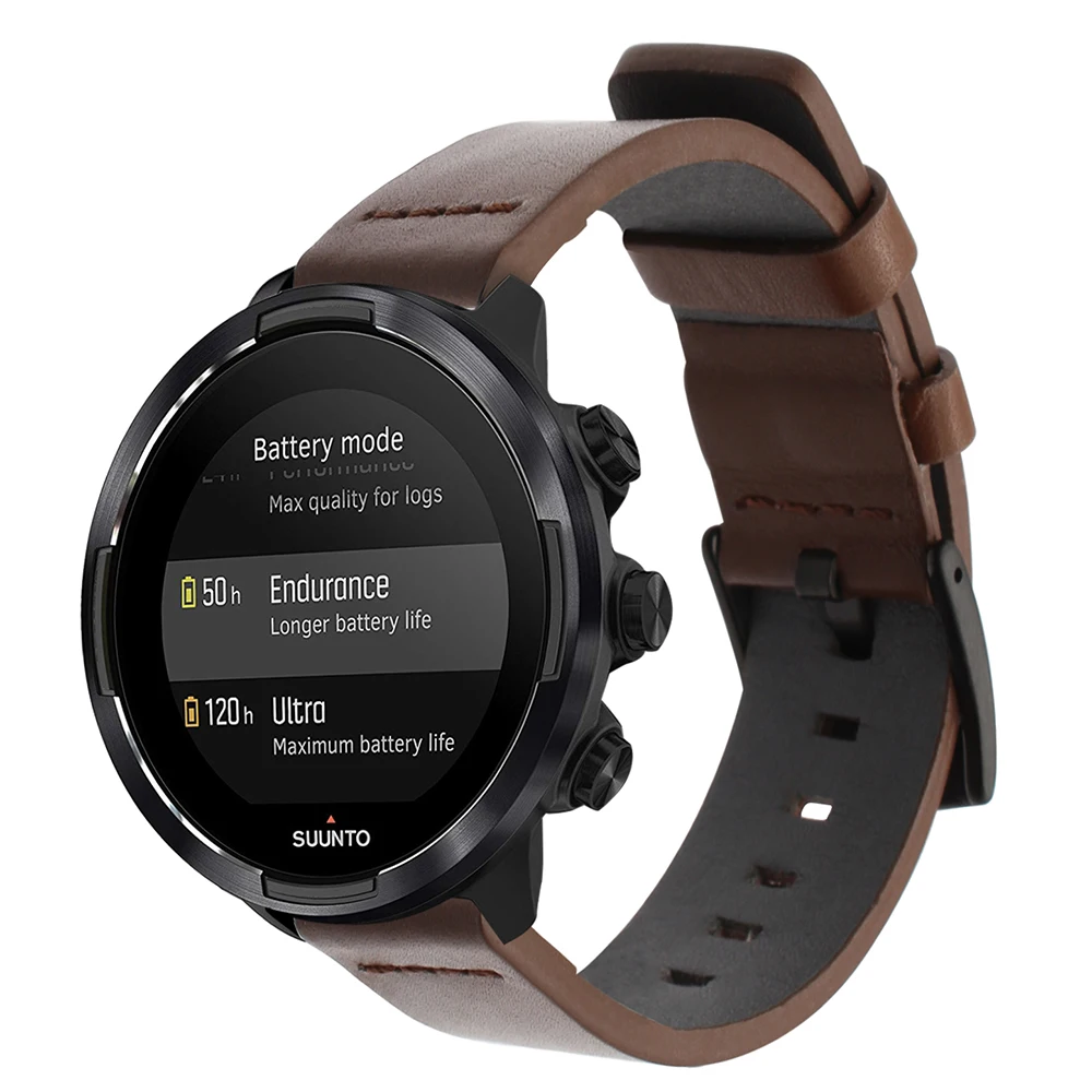 

Итальянский масляный кожаный ремешок для часов Suunto 9/Ambit 3, вертикальный/Спартанский спортивный ремешок для часов, стальная пряжка, ремешок н...