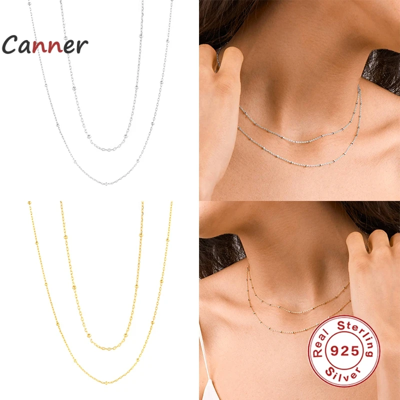

Canner S925 Sterling Silver Chain Necklaces Cross Pendant Necklace For Women 2021 New Fine Jewelry Wedding Party Gifts Collares