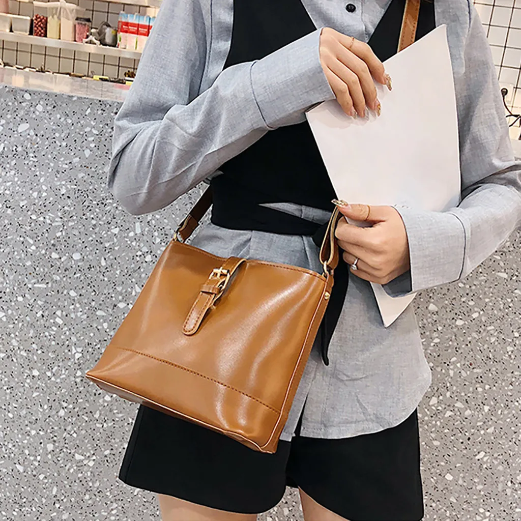 

Leather Luxury Handbags Women Bags Lady Large Tote Bag Female Pu Oil Skin Color Shoulder Bag Messenger Bag Bolsa Feminina #srn
