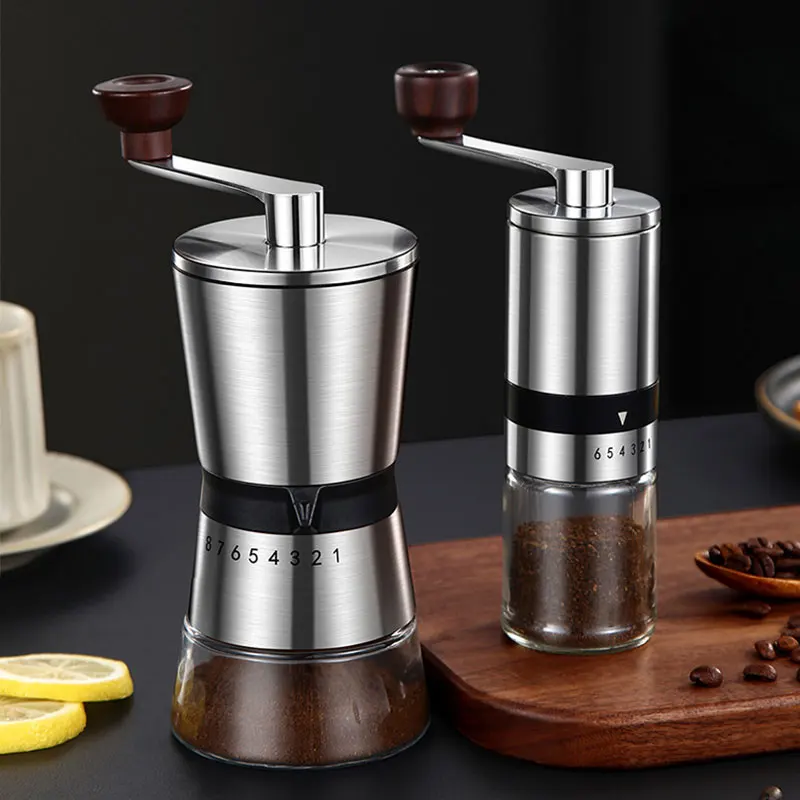 

Manual Coffee Grinder Portable Bean Mini Hand milling Stainless steel Handmade Kitchen Making Tool Accessories Upgrade Mill