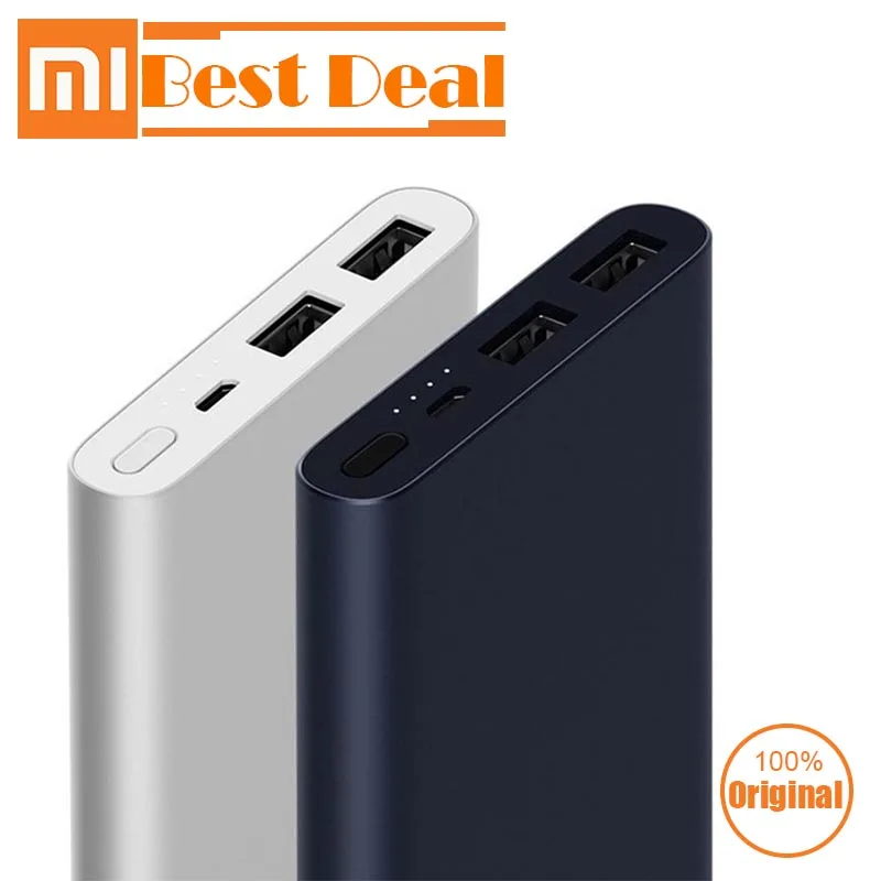 Xiaomi Mi внешний аккумулятор 2, 10000 мА/ч, портативный внешний аккумулятор, быстрая зарядка, внешний аккумулятор, двойной USB выход для телефона, внешний аккумулятор