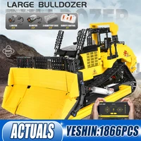 yeshin 22011 high tech car toys moc 20008 app rc motorized bulldozer set crane dump truck building blocks kids christmas gifts