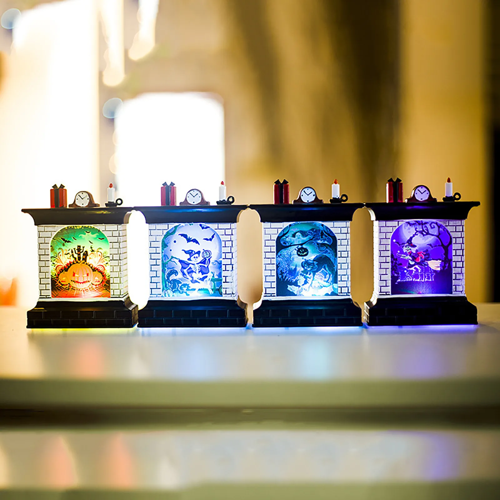 

Светильники для украшения на Хэллоуин, Хэллоуин, атмосферный камин, светодиодные светильники, креативное украшение на Хэллоуин