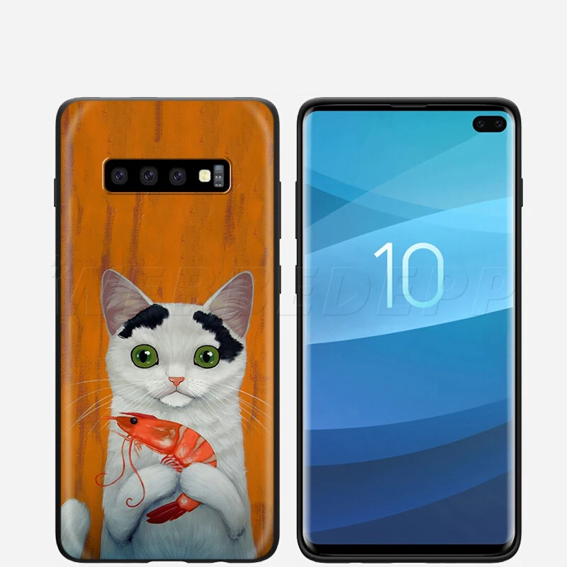 Webbedepp милый чехол с кошкой для Samsung Galaxy S10 S20 Ultra Note 10 Lite Plus A51 A71 A81 A91 A10S A20S A30S A40S A50S A70S |