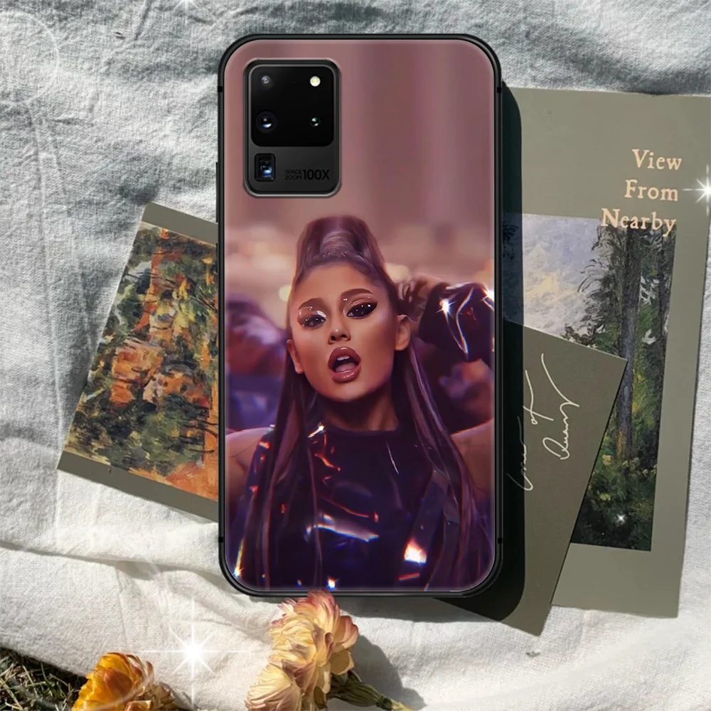 

Ariana Phone Case Cover Hull For Samsung Galaxy S 7 8 9 10 e 20 FE edge uitra plus Note 9 10 20 black Funda Fashion Coque