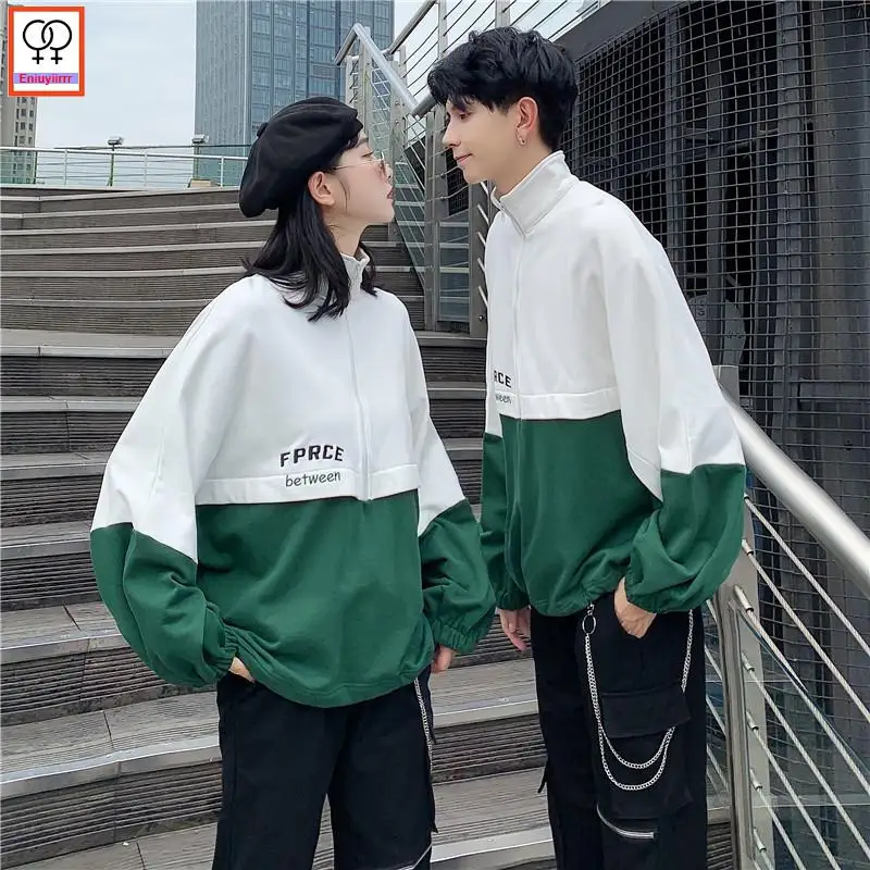 

Matching Couple Clothes Female Male Boyfriend Girlfriend Casual Loose Robe Letter Printed Hoodies Sweatshirts