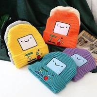 autumn winter knitted hat cartoon game console handleembroidery pattern warm wwoolen hat cute beanie acne hat lovers knitted hat