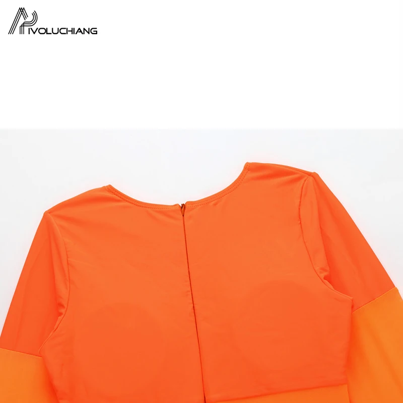 Женский слитный купальник с высоким воротником прозрачный длинным рукавом на