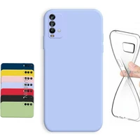 silicone case for xiaomi redmi 9t cover transparent 9 t full camera lens protection red clear plain soft cover for redmi 9t case