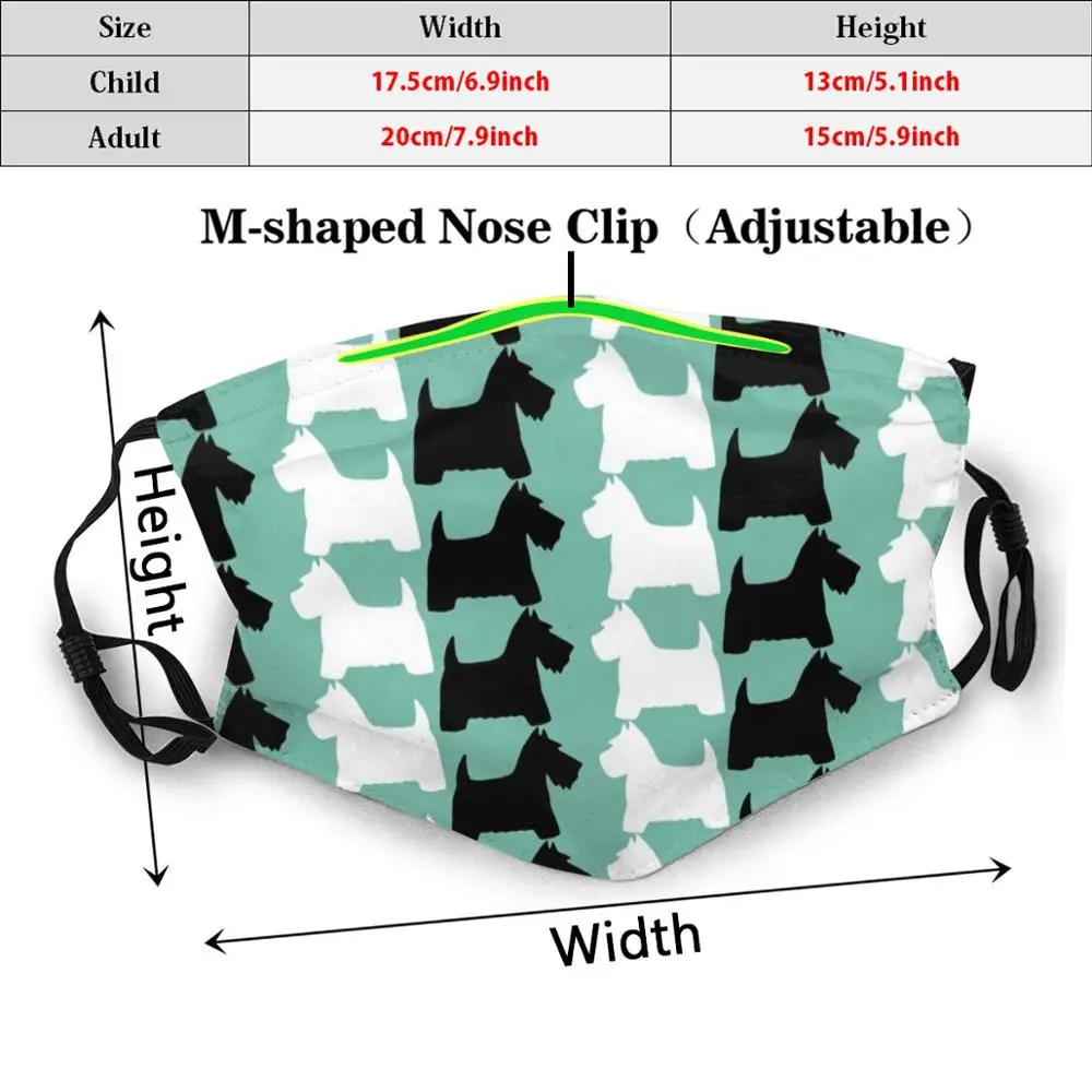 Фильтры от пыли для взрослых и детей маска сделай сам защиты черно-белые собаки