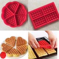 silicone waffle mold non stick cake mould makers kitchen silicone waffle bakeware mold for oven diy baking accessories 26