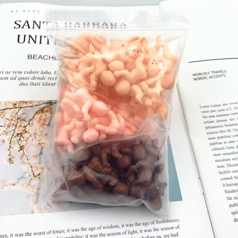 

60 Pcs 1.2" Mini Plastic Baby Favor Supplies for Baby Shower and Ice Cube Game