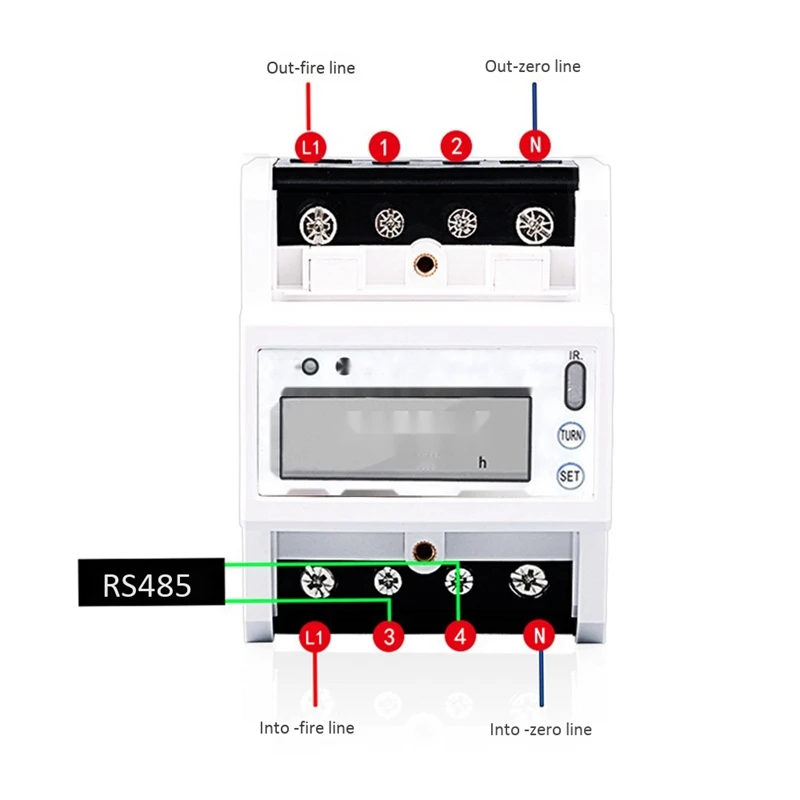 Однофазный двухпроводной DDM75SD RS485 MODBUS протокол ЖК-дисплей 220 В 50 Гц din-рейку