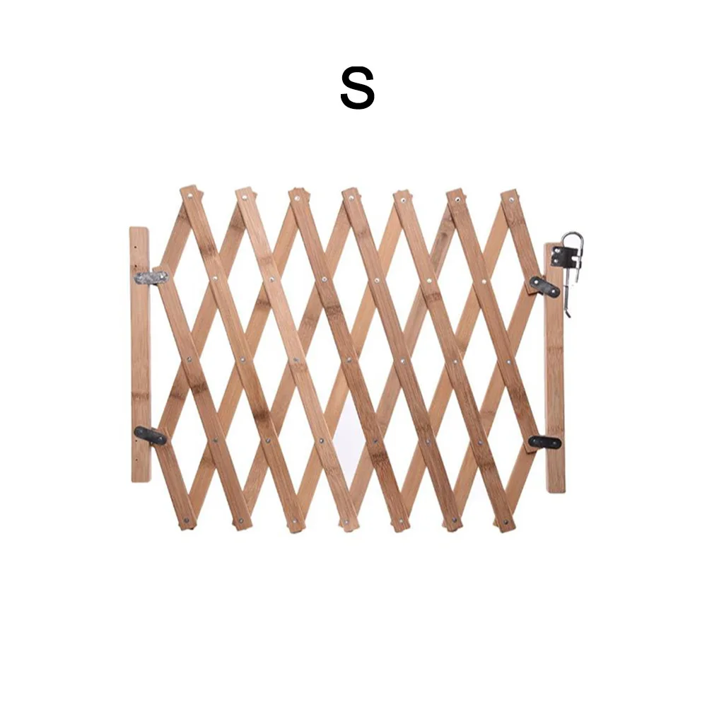 

Folding Pet Barrier Fence Cat Dog Gate Wooden Stretchable Pet Fence Sliding Door Baby Safety Isolation Gate Fence Pet Products
