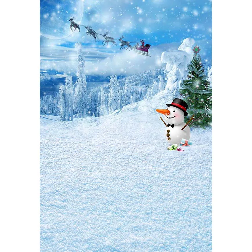 Веселый Рождественский фон для фотосъемки Снеговик детей фотостудия портретный