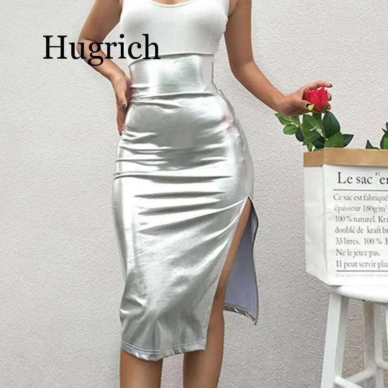 

2020 Leather Skirts Women Warm Pencil Skirts Bodycon High Waist Faux Summer Elegant Office Lady Plus Size Skirt jupe tulle femme