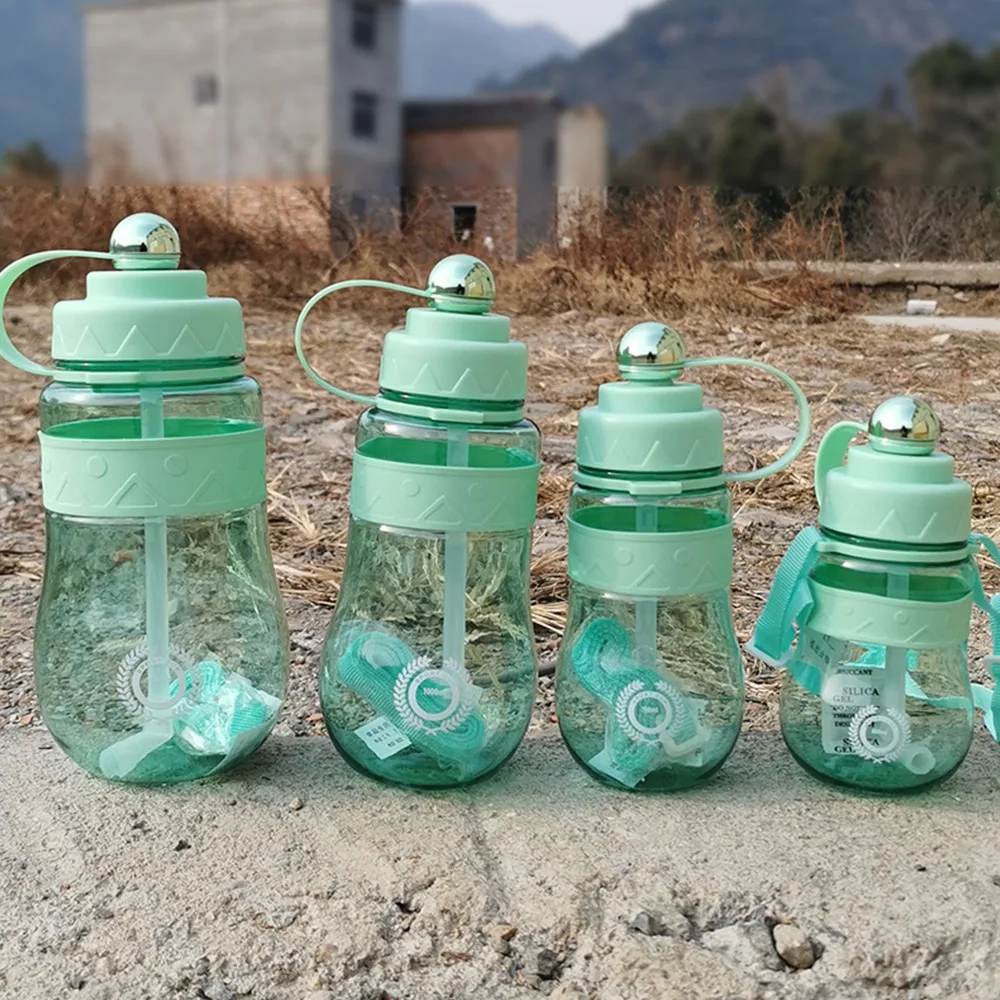 

Sports Water Bottle Outdoor Water Bottle with Straw Plastic Portable Water Cup Dinkware Camping Bike Bottle Kitchen Tools