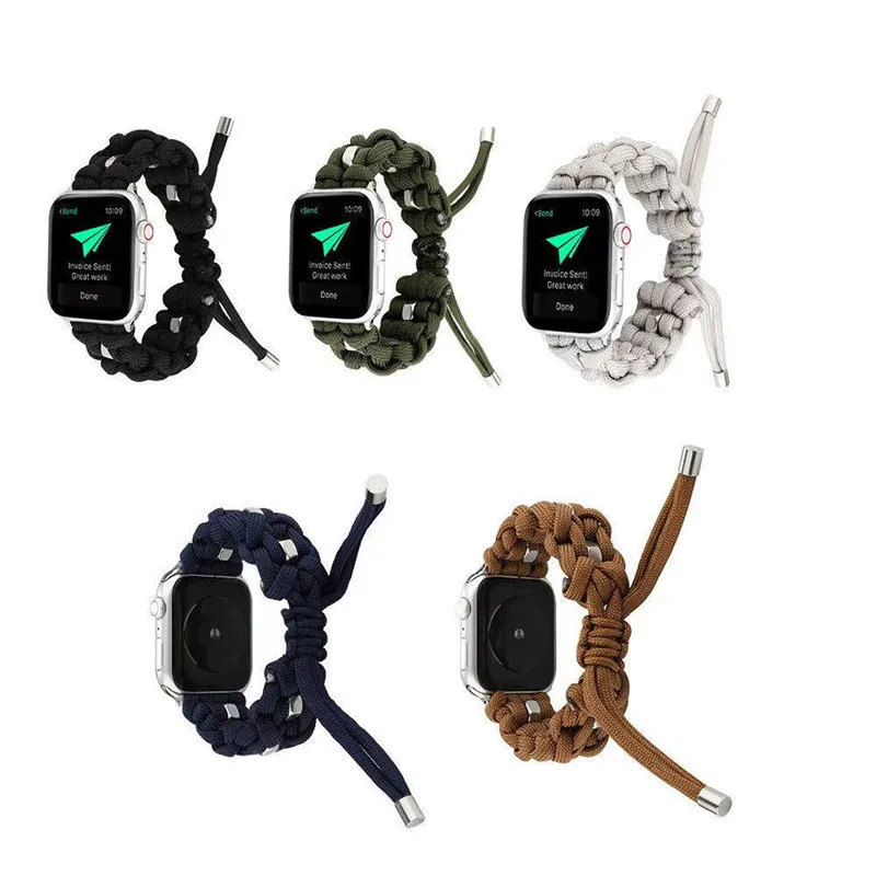 Спорт нейлоновый ремешок для наручных часов Apple Watch версии 44 мм 42 40 38 версия